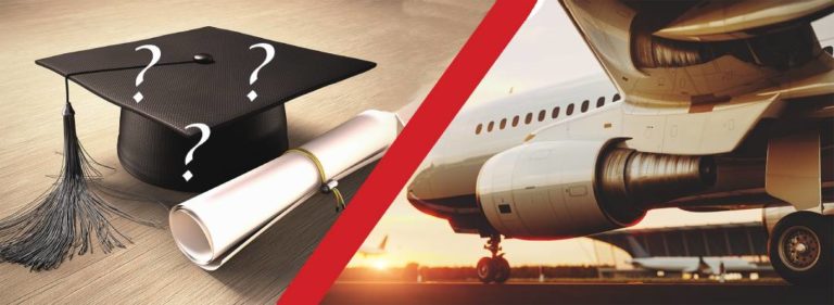 Go to college to become an airline pilot