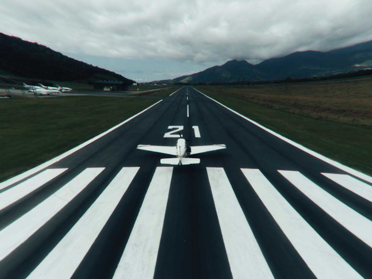 Airplane on the runway