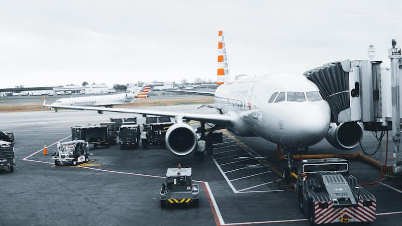 Jet at the terminal