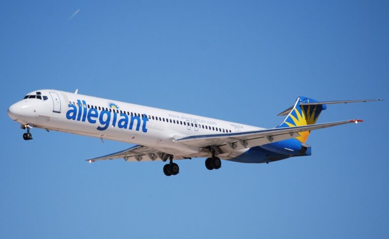 Allegiant Air jet flying