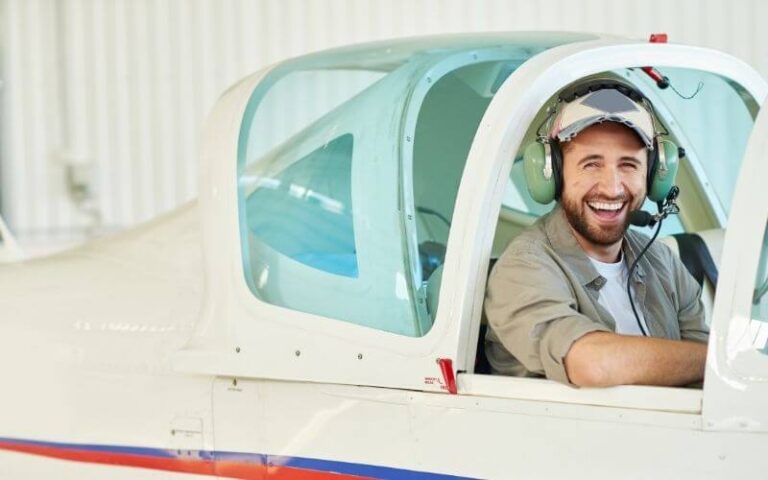 Pilot managing his stress