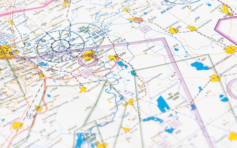 Study charts as you become a pilot